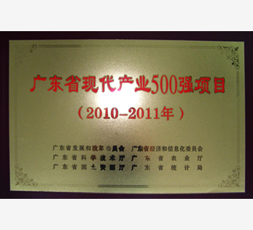 廣東省現代產業500強項目